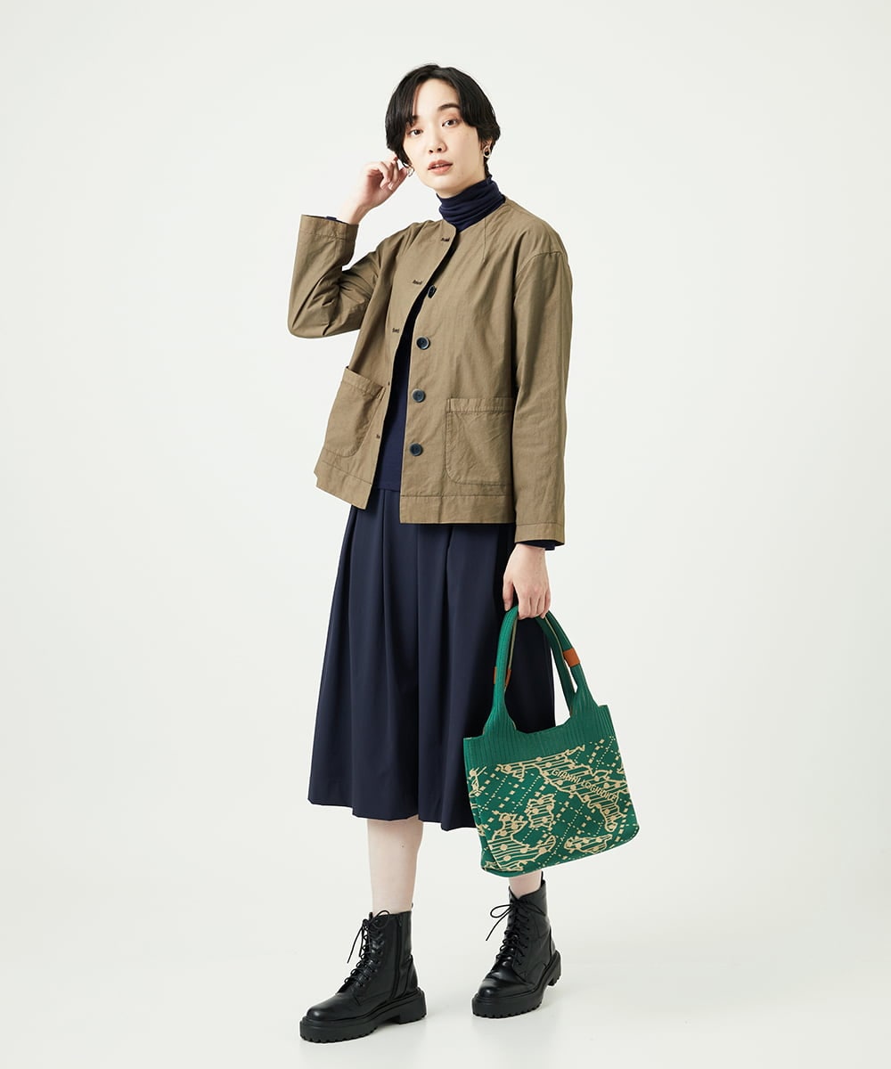 NK5AE11090 GIANNI LO GIUDICE(ジャンニ ロ ジュディチェ) ニットバッグ グリーン