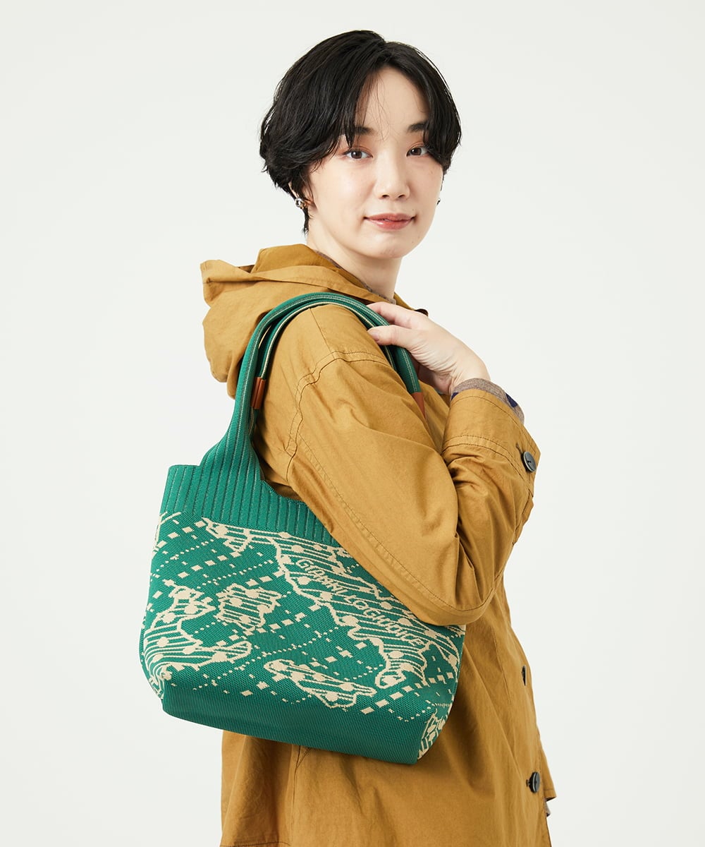 NK5AE11090 GIANNI LO GIUDICE(ジャンニ ロ ジュディチェ) ニットバッグ グリーン