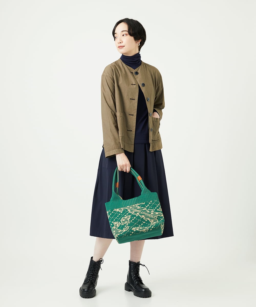 NK5AE11090 GIANNI LO GIUDICE(ジャンニ ロ ジュディチェ) ニットバッグ グリーン