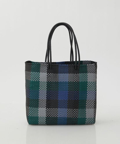 NK5AS02090 GIANNI LO GIUDICE メルカドグリーンチェックバッグ