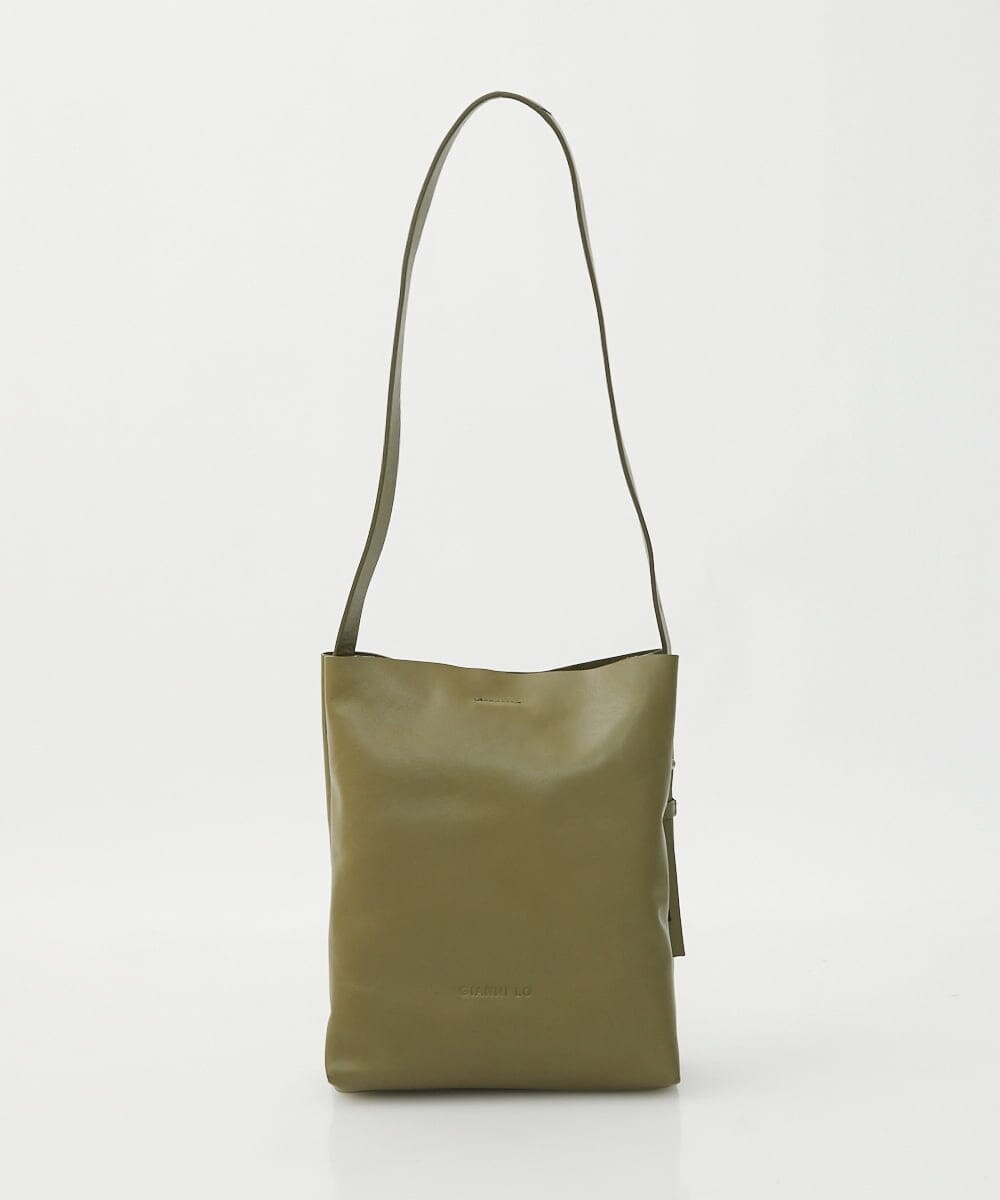 NK5AV01190 GIANNI LO GIUDICE(ジャンニ ロ ジュディチェ) カウバケットバッグ カーキ