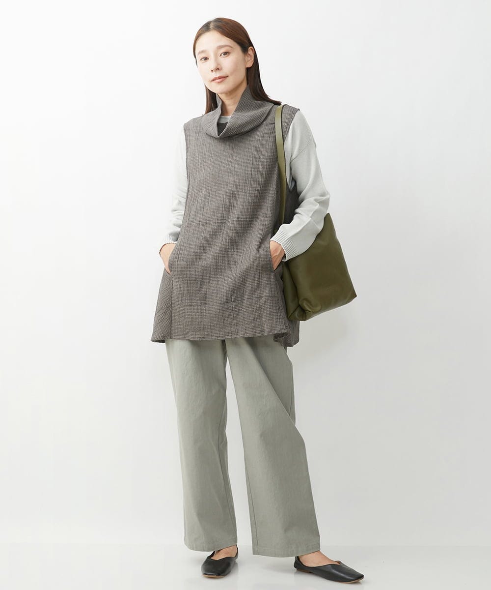 NK5AV01190 GIANNI LO GIUDICE(ジャンニ ロ ジュディチェ) カウバケットバッグ カーキ