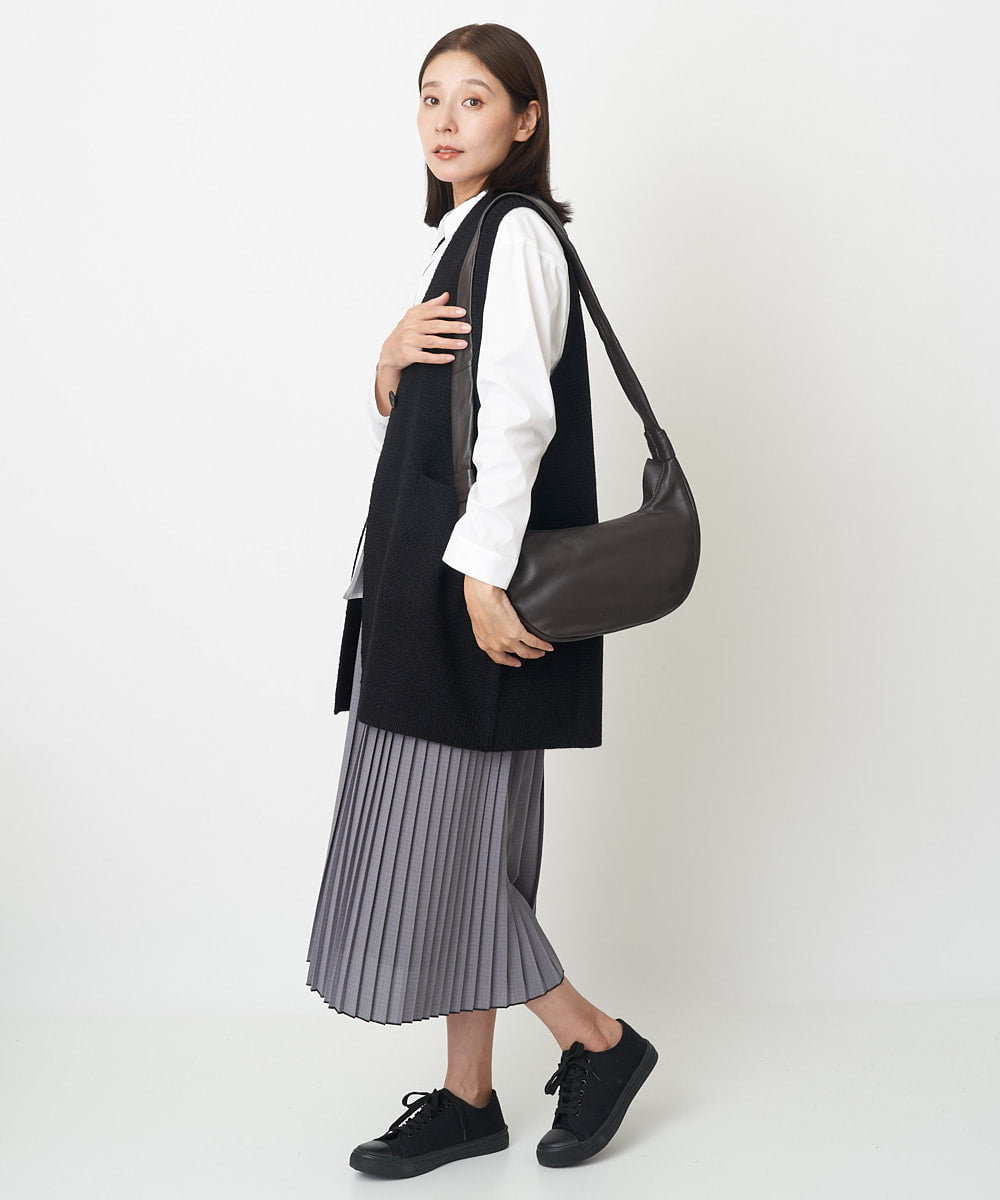 NK5AV02150 GIANNI LO GIUDICE(ジャンニ ロ ジュディチェ) シープハンドルバッグ ブラウン