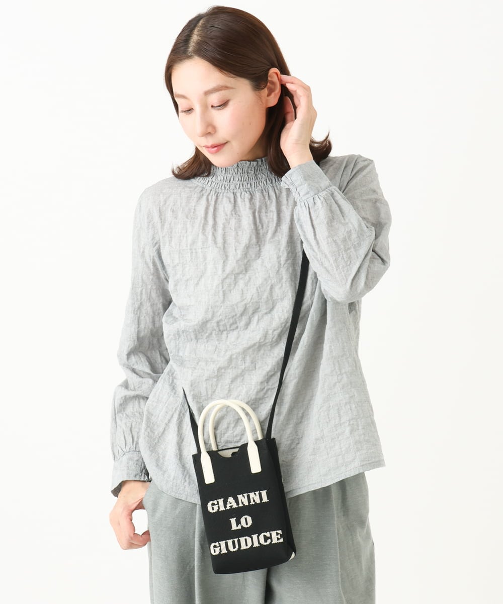 NK5EC04070 GIANNI LO GIUDICE ロゴニットポシェットバッグ