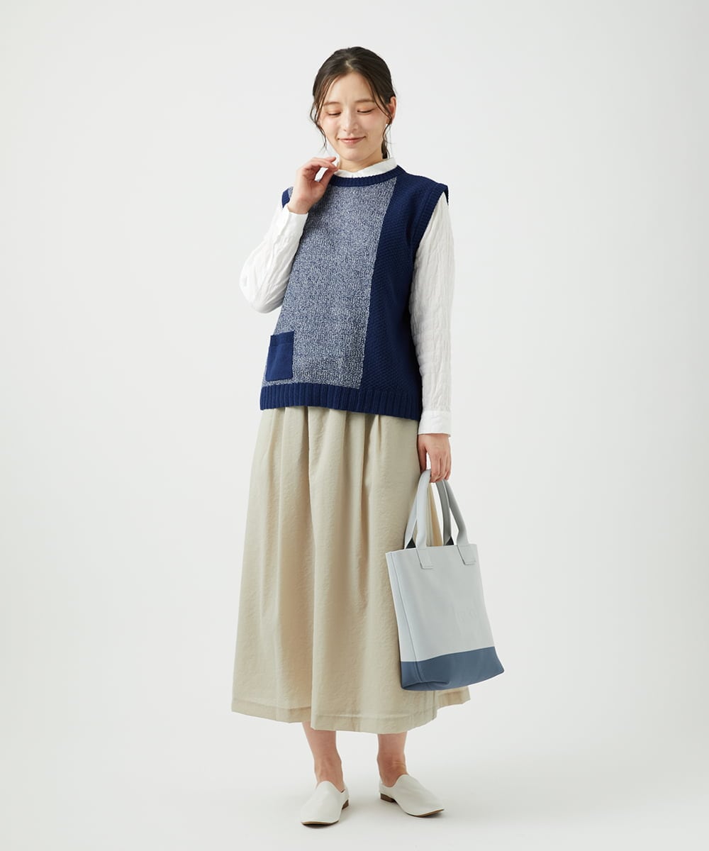 NK5ED02120 GIANNI LO GIUDICE(ジャンニ ロ ジュディチェ) ニットバッグ グレー