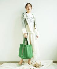 NK5ED03080 GIANNI LO GIUDICE(ジャンニ ロ ジュディチェ) ロゴニットバッグ グリーン