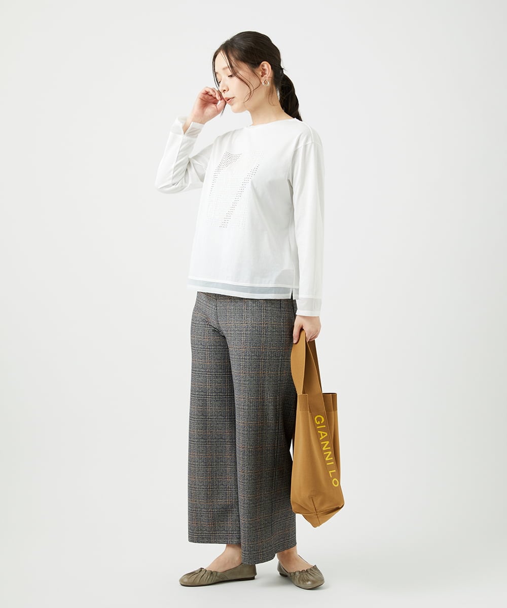 NK5ED03080 GIANNI LO GIUDICE(ジャンニ ロ ジュディチェ) ロゴニットバッグ ベージュ