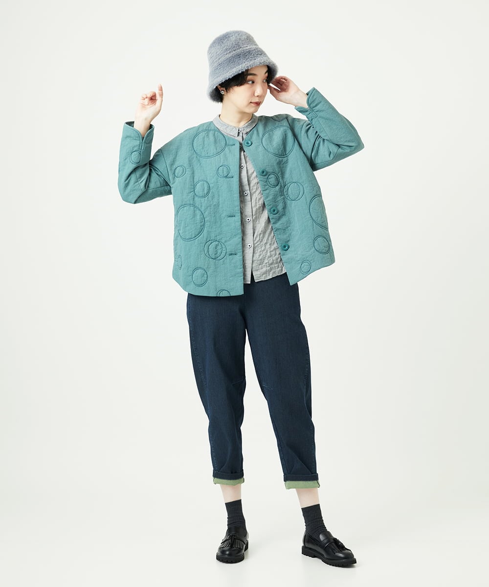 NK7AE10160 GIANNI LO GIUDICE(ジャンニ ロ ジュディチェ) グラデシャギークロッシェハット ライトグレー