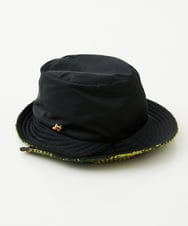 NK7AV02180 GIANNI LO GIUDICE(ジャンニ ロ ジュディチェ) 二重つば異素材イタリアハット ブラック