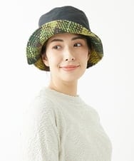 NK7AV02180 GIANNI LO GIUDICE(ジャンニ ロ ジュディチェ) 二重つば異素材イタリアハット ブラック