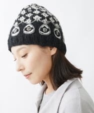 NK7AW10090 GIANNI LO GIUDICE(ジャンニ ロ ジュディチェ) ホーリーニット帽子 ブラック