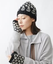 NK7AW10090 GIANNI LO GIUDICE(ジャンニ ロ ジュディチェ) ホーリーニット帽子 ブラック