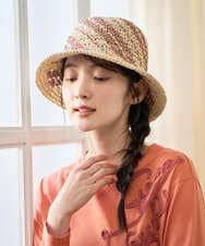 NK7ED01100 GIANNI LO GIUDICE(ジャンニ ロ ジュディチェ) ペーパーハット ピンク