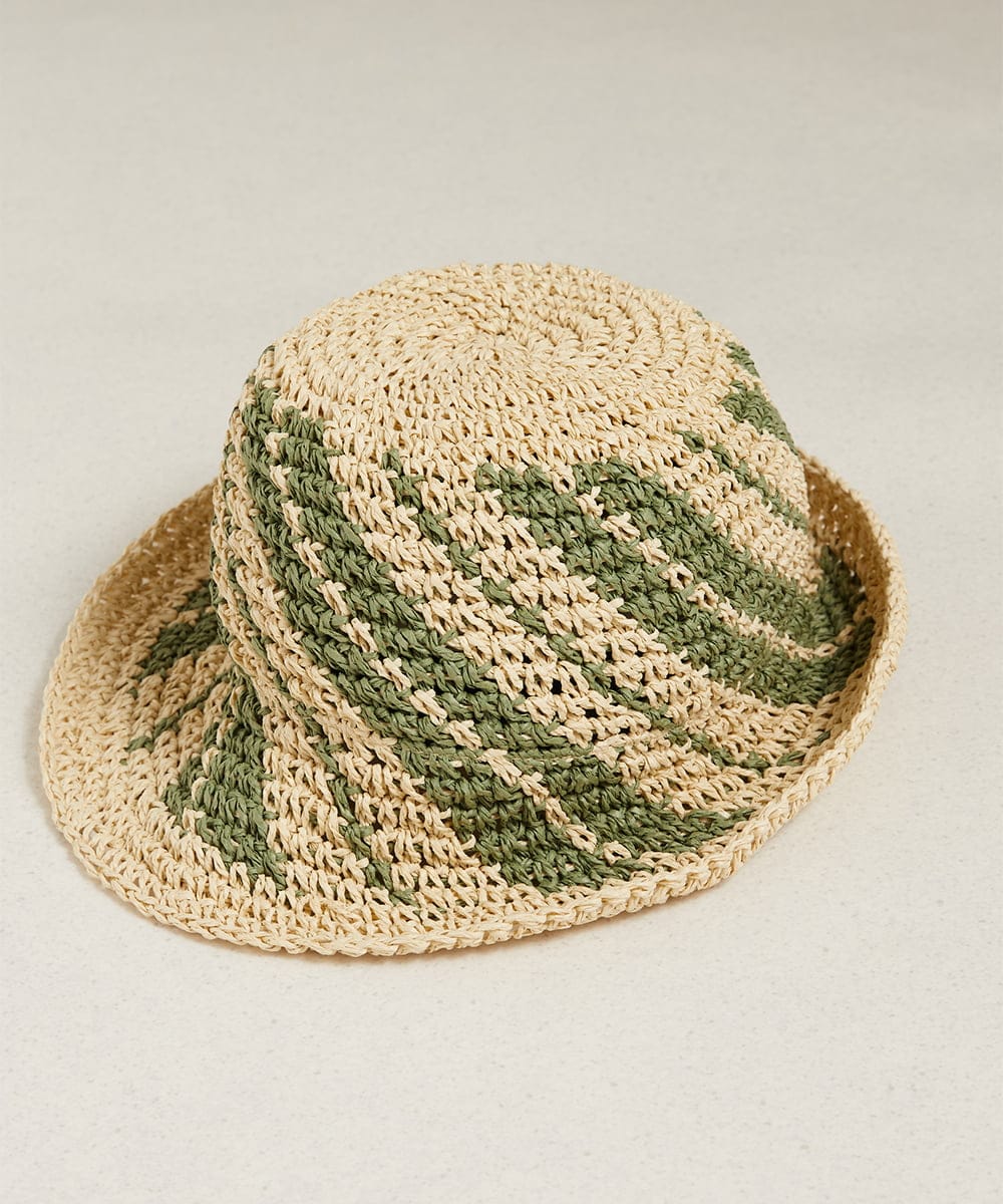 NK7ED01100 GIANNI LO GIUDICE(ジャンニ ロ ジュディチェ) ペーパーハット グリーン