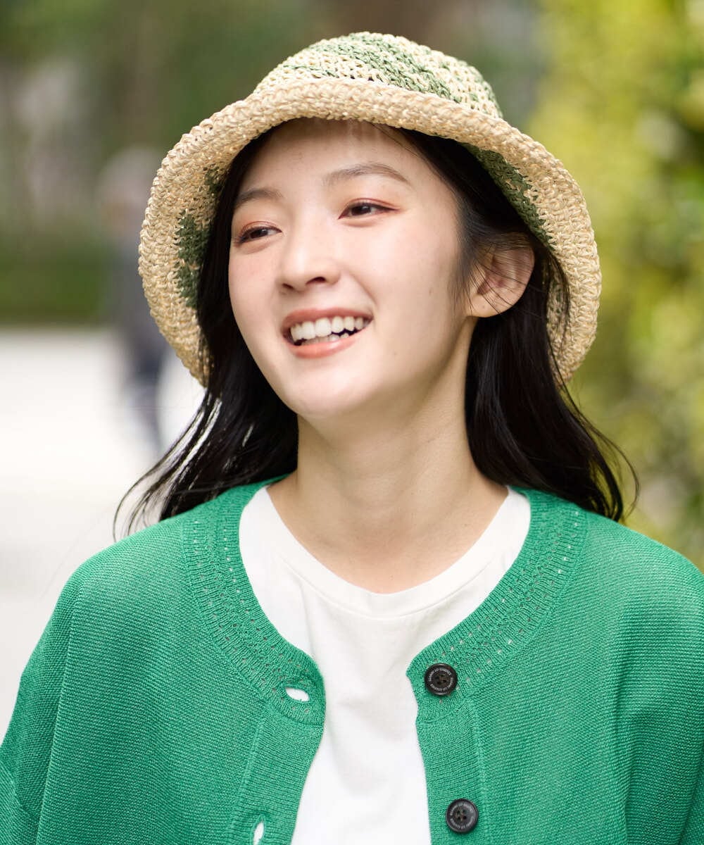 NK7ED01100 GIANNI LO GIUDICE(ジャンニ ロ ジュディチェ) ペーパーハット グリーン