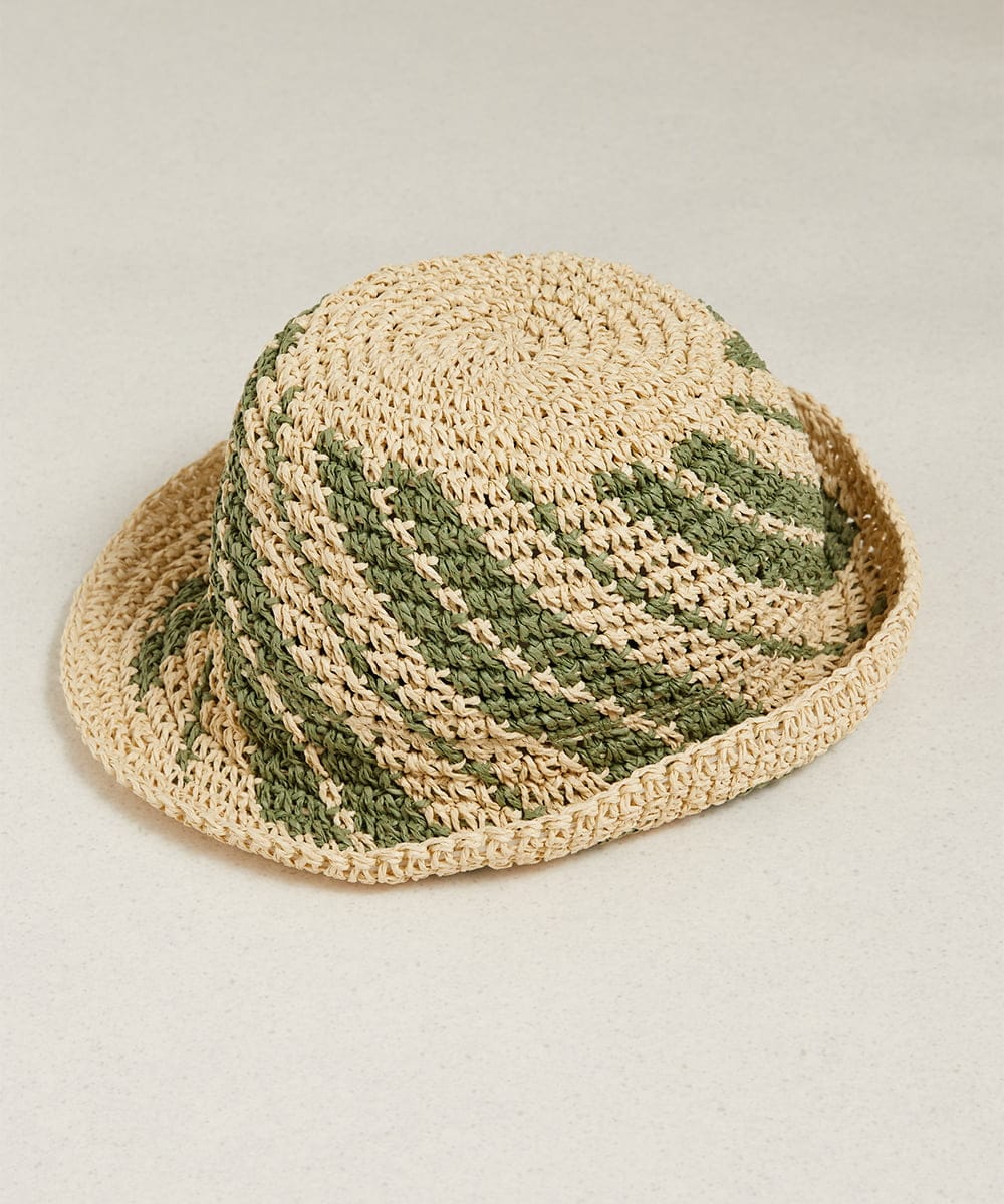 NK7ED01100 GIANNI LO GIUDICE(ジャンニ ロ ジュディチェ) ペーパーハット グリーン