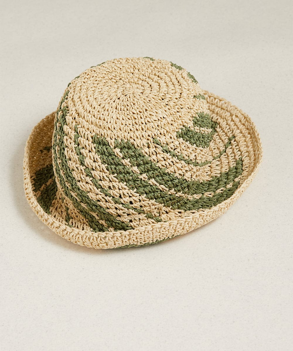 NK7ED01100 GIANNI LO GIUDICE(ジャンニ ロ ジュディチェ) ペーパーハット グリーン