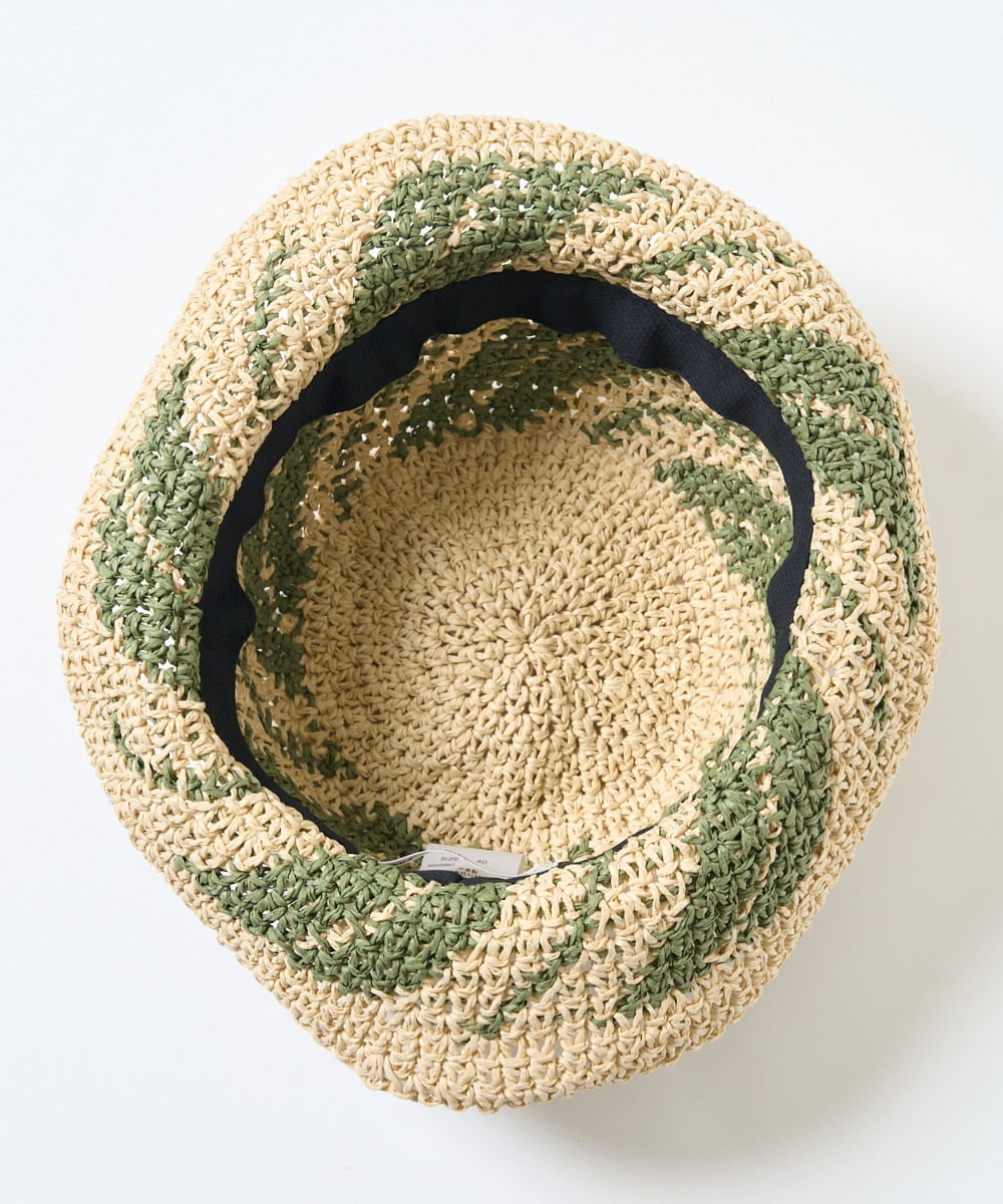 NK7ED01100 GIANNI LO GIUDICE(ジャンニ ロ ジュディチェ) ペーパーハット グリーン