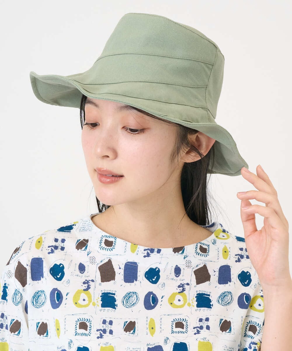 NK7ED02090 GIANNI LO GIUDICE(ジャンニ ロ ジュディチェ) コットンリネンハット グリーン