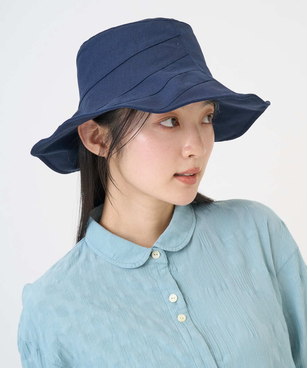 NK7ED02090 GIANNI LO GIUDICE(ジャンニ ロ ジュディチェ) コットンリネンハット ネイビー