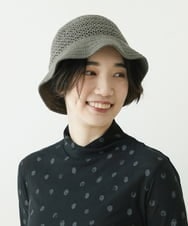 NK7ET01130 GIANNI LO GIUDICE(ジャンニ ロ ジュディチェ) [日本製]レース編み帽子 グレー