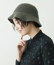 NK7ET01130 GIANNI LO GIUDICE(ジャンニ ロ ジュディチェ) [日本製]レース編み帽子 グレー