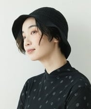 NK7ET01130 GIANNI LO GIUDICE(ジャンニ ロ ジュディチェ) [日本製]レース編み帽子 ブラック