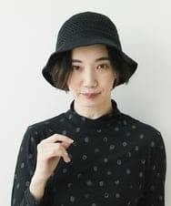 NK7ET01130 GIANNI LO GIUDICE(ジャンニ ロ ジュディチェ) [日本製]レース編み帽子 ブラック