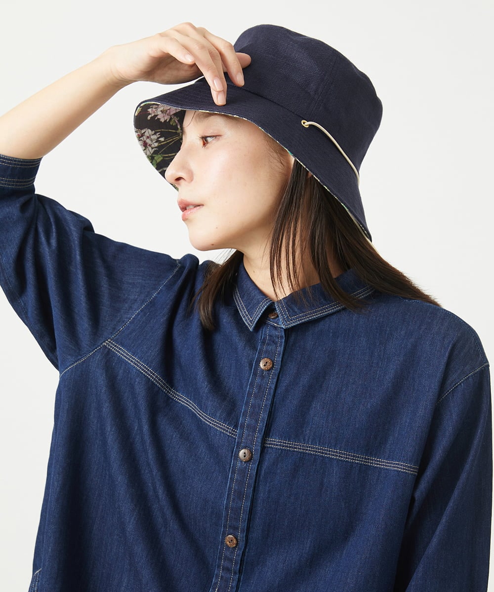 NK7GA20150 GIANNI LO GIUDICE(ジャンニ ロ ジュディチェ) フレンチリネンハット ネイビー