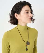 NR2AE11130 GIANNI LO GIUDICE(小さいサイズ)(メゾン ドゥ サンク) [日本製]アシンメトリーサークルネックレス ゴールド