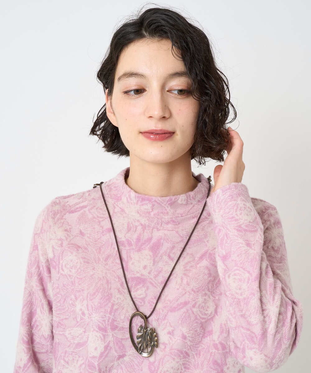 NR2AE12110 GIANNI LO GIUDICE(小さいサイズ)(メゾン ドゥ サンク) [日本製]リーフブローチ2WAYネックレス ゴールド