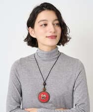 NR2AE13090 GIANNI LO GIUDICE(小さいサイズ)(メゾン ドゥ サンク) [日本製]フェルトトップネックレス レッド