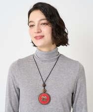 NR2AE13090 GIANNI LO GIUDICE(小さいサイズ)(メゾン ドゥ サンク) [日本製]フェルトトップネックレス グリーン