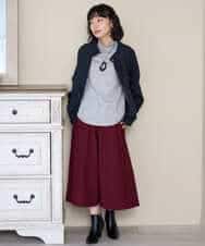 NR2AH37100 GIANNI LO GIUDICE(小さいサイズ)(メゾン ドゥ サンク) [日本製]イレギュラーウッドトップネックレス ネイビー