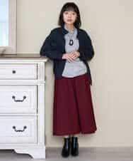 NR2AH37100 GIANNI LO GIUDICE(小さいサイズ)(メゾン ドゥ サンク) [日本製]イレギュラーウッドトップネックレス ネイビー