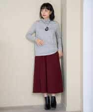 NR2AH37100 GIANNI LO GIUDICE(小さいサイズ)(メゾン ドゥ サンク) [日本製]イレギュラーウッドトップネックレス ネイビー