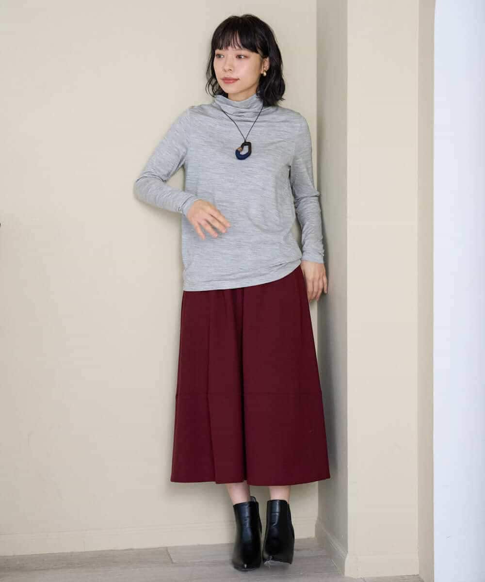 NR2AH37100 GIANNI LO GIUDICE(小さいサイズ)(メゾン ドゥ サンク) [日本製]イレギュラーウッドトップネックレス ネイビー