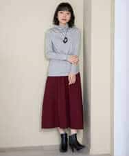 NR2AH37100 GIANNI LO GIUDICE(小さいサイズ)(メゾン ドゥ サンク) [日本製]イレギュラーウッドトップネックレス ネイビー