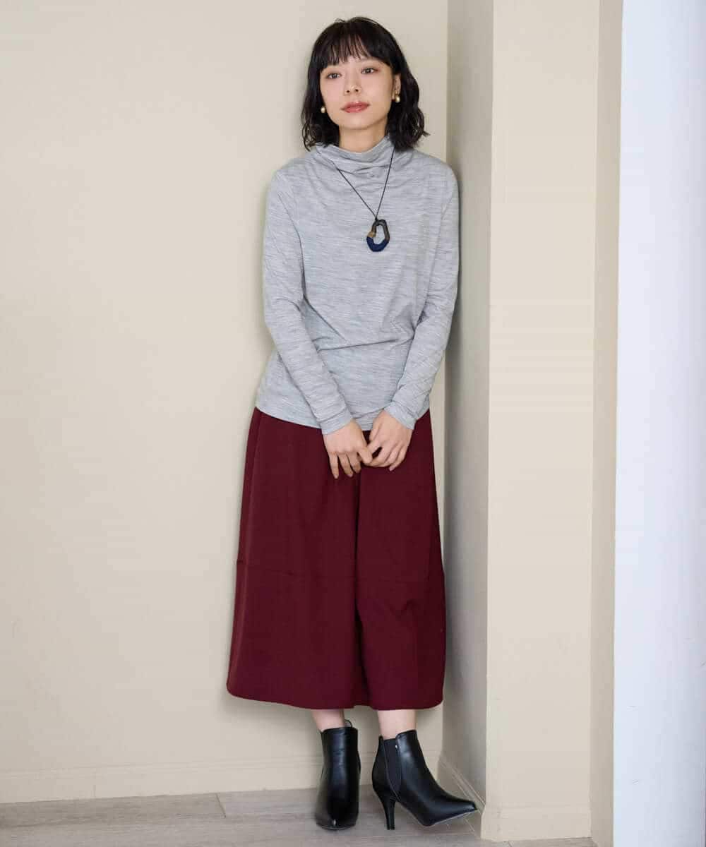 NR2AH37100 GIANNI LO GIUDICE(小さいサイズ)(メゾン ドゥ サンク) [日本製]イレギュラーウッドトップネックレス ネイビー