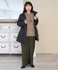 NR2AH37100 GIANNI LO GIUDICE(小さいサイズ)(メゾン ドゥ サンク) [日本製]イレギュラーウッドトップネックレス ネイビー