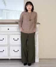NR2AH37100 GIANNI LO GIUDICE(小さいサイズ)(メゾン ドゥ サンク) [日本製]イレギュラーウッドトップネックレス ネイビー