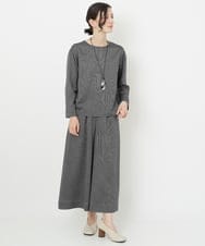 NR2AV06090 GIANNI LO GIUDICE(小さいサイズ)(メゾン ドゥ サンク) [日本製]スネーク柄パッチワーク風ワントップネックレス  グリーン系