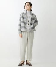 NR2AV06090 GIANNI LO GIUDICE(小さいサイズ)(メゾン ドゥ サンク) [日本製]スネーク柄パッチワーク風ワントップネックレス  グリーン系