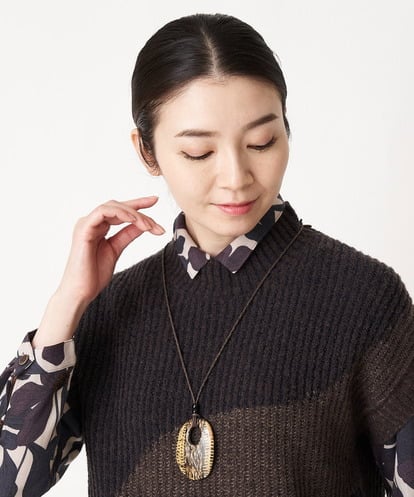 NR2AW03080 GIANNI LO GIUDICE(小さいサイズ) [日本製]ウッドワントップネックレス
