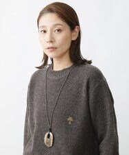 NR2AW03080 GIANNI LO GIUDICE(小さいサイズ)(メゾン ドゥ サンク) [日本製]ウッドワントップネックレス ベージュ