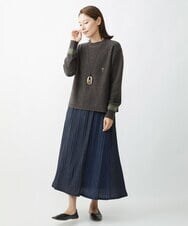 NR2AW03080 GIANNI LO GIUDICE(小さいサイズ)(メゾン ドゥ サンク) [日本製]ウッドワントップネックレス ベージュ