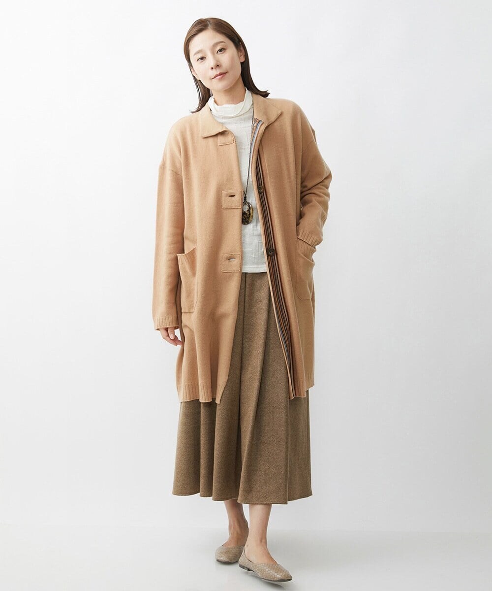 NR2AW03080 GIANNI LO GIUDICE(小さいサイズ)(メゾン ドゥ サンク) [日本製]ウッドワントップネックレス ベージュ