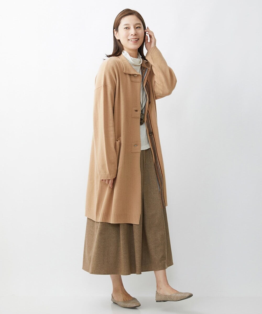 NR2AW03080 GIANNI LO GIUDICE(小さいサイズ)(メゾン ドゥ サンク) [日本製]ウッドワントップネックレス ベージュ