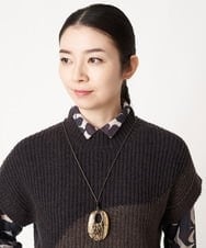 NR2AW03080 GIANNI LO GIUDICE(小さいサイズ)(メゾン ドゥ サンク) [日本製]ウッドワントップネックレス ベージュ