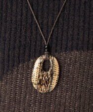 NR2AW03080 GIANNI LO GIUDICE(小さいサイズ)(メゾン ドゥ サンク) [日本製]ウッドワントップネックレス ベージュ